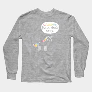 Unicorn hair don't care Long Sleeve T-Shirt